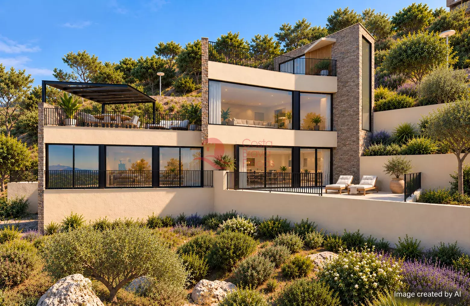 Brand New Designer Villa with Sea and Mountain Views