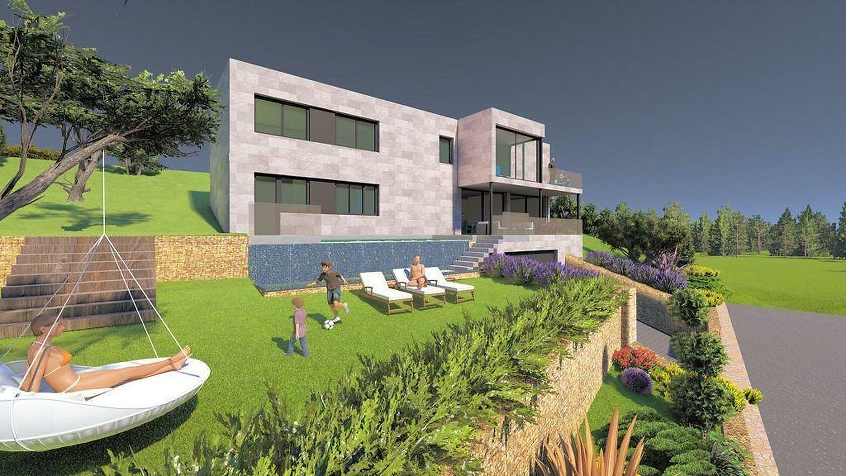 Brand new modern Villa with superb Sea Views