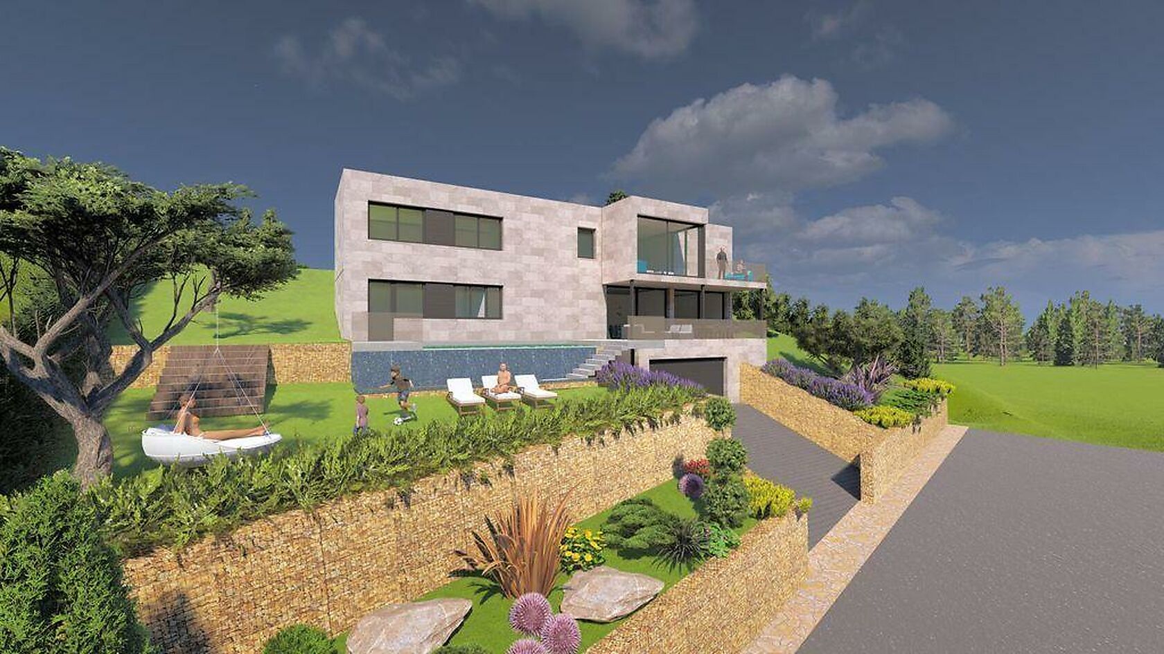 Brand new modern Villa with superb Sea Views